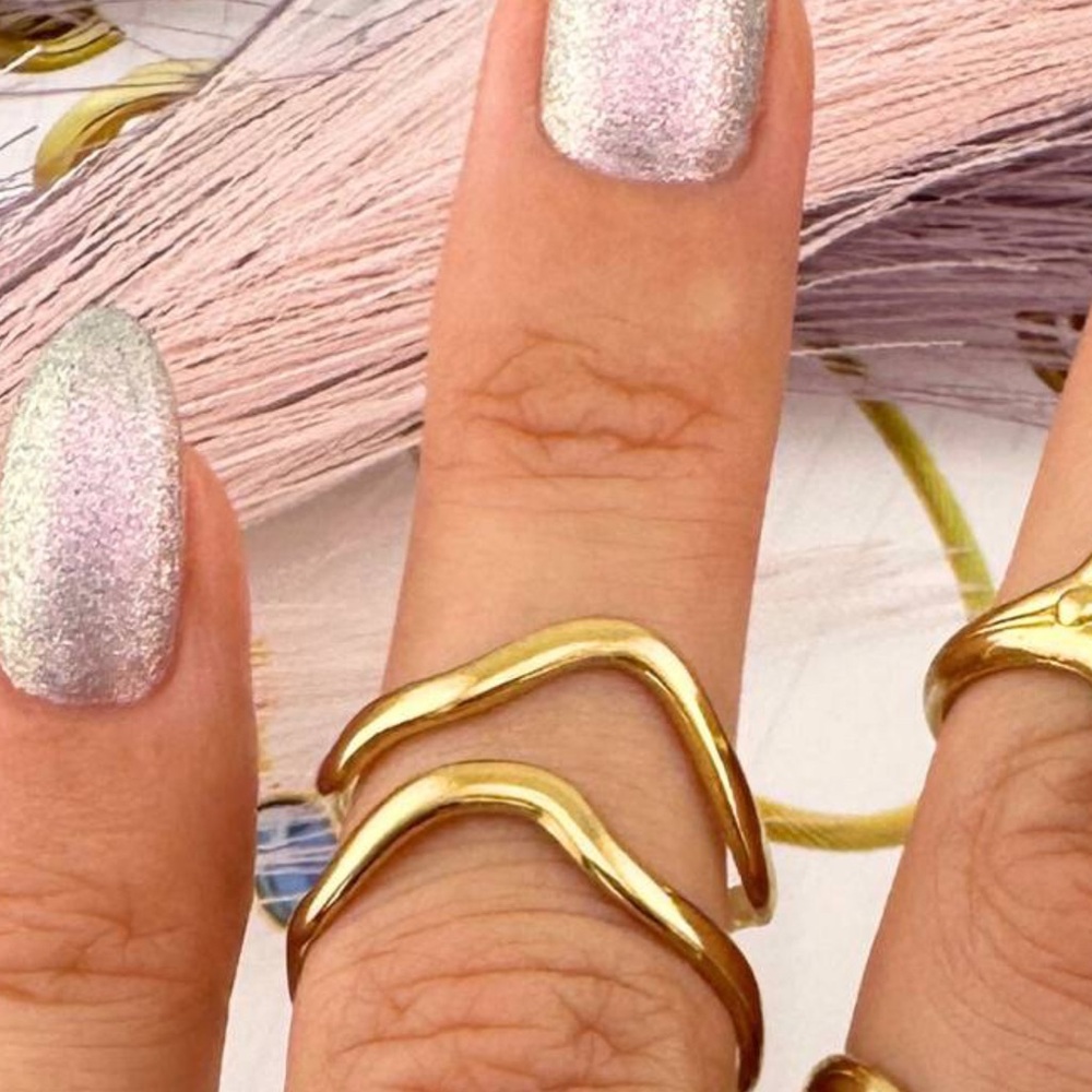 Gold Abstract Ring - Picture 2 of 2